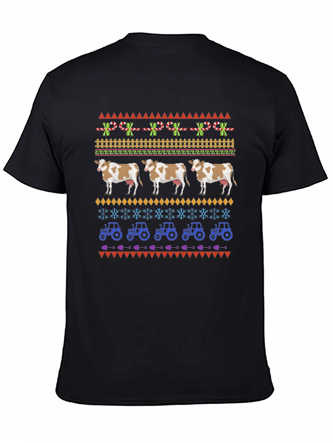 Novelty Cow & Tractor Graphic Tee