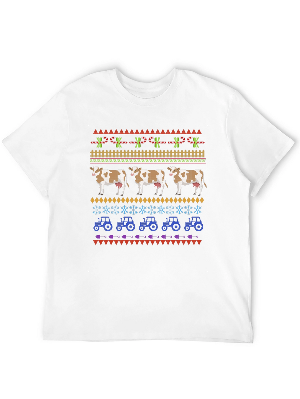Novelty Cow & Tractor Graphic Tee