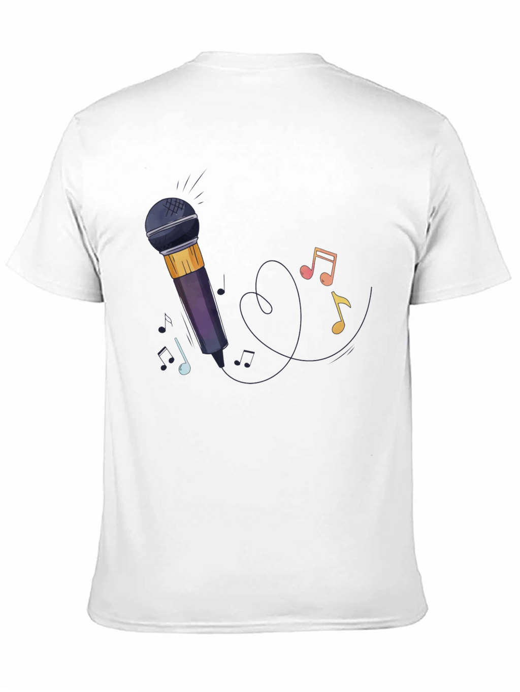 Microphone & Music Notes Graphic Tee