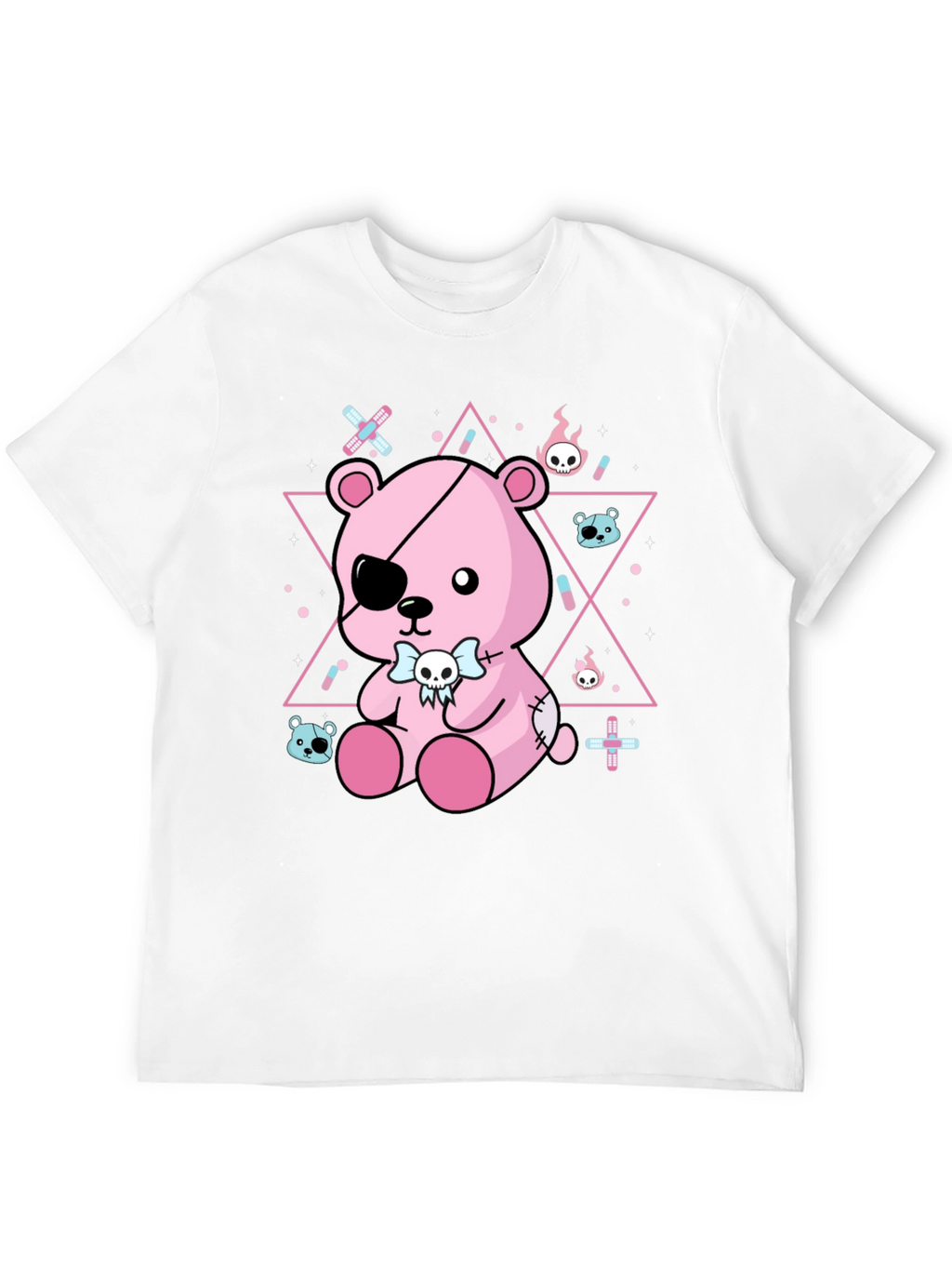 Gothic Patchwork Teddy Bear T-Shirt