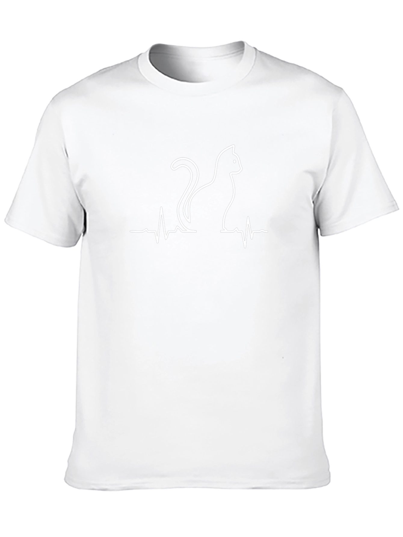 Cat Heartbeat T-Shirt - Stylish and Comfortable!