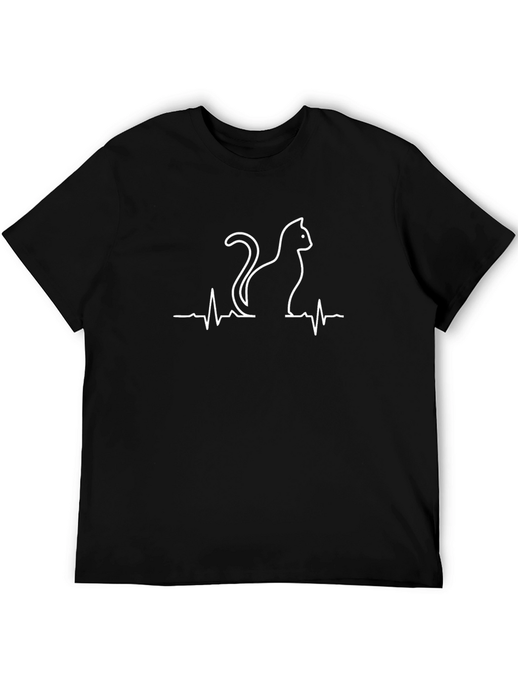 Cat Heartbeat T-Shirt - Stylish and Comfortable!