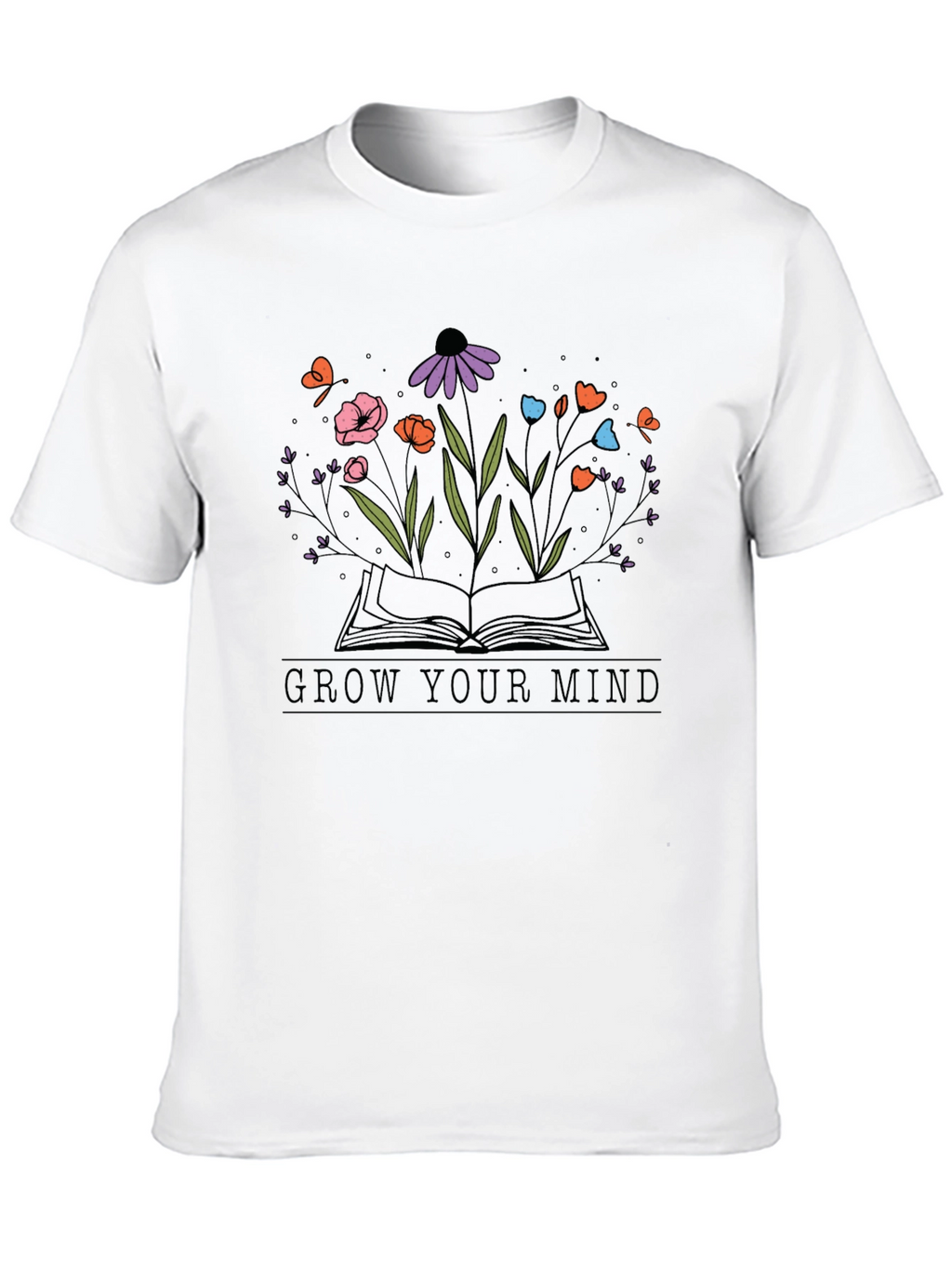 Grow Your Mind Graphic Tee - Unisex Black T-Shirt