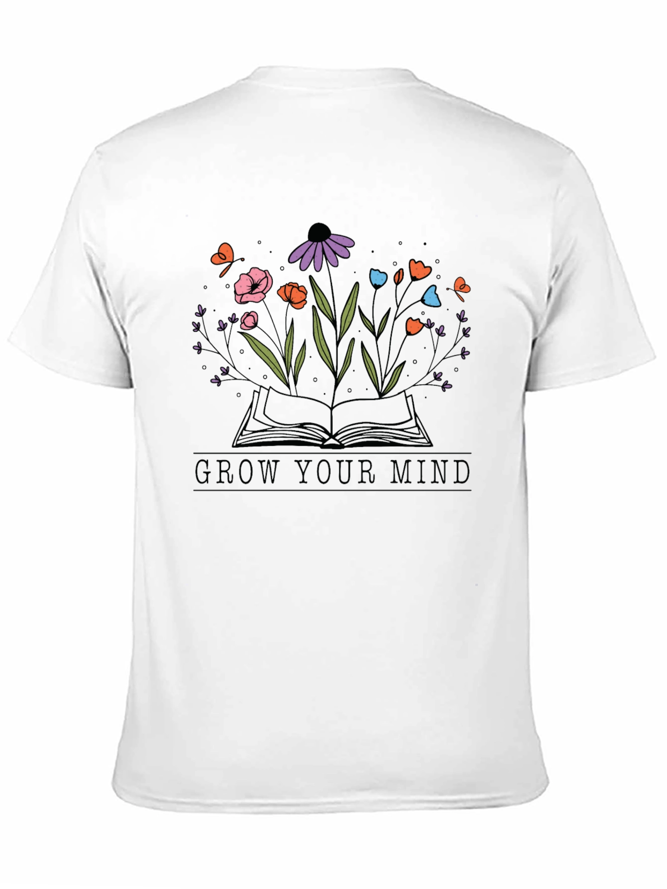 Grow Your Mind Graphic Tee - Unisex Black T-Shirt