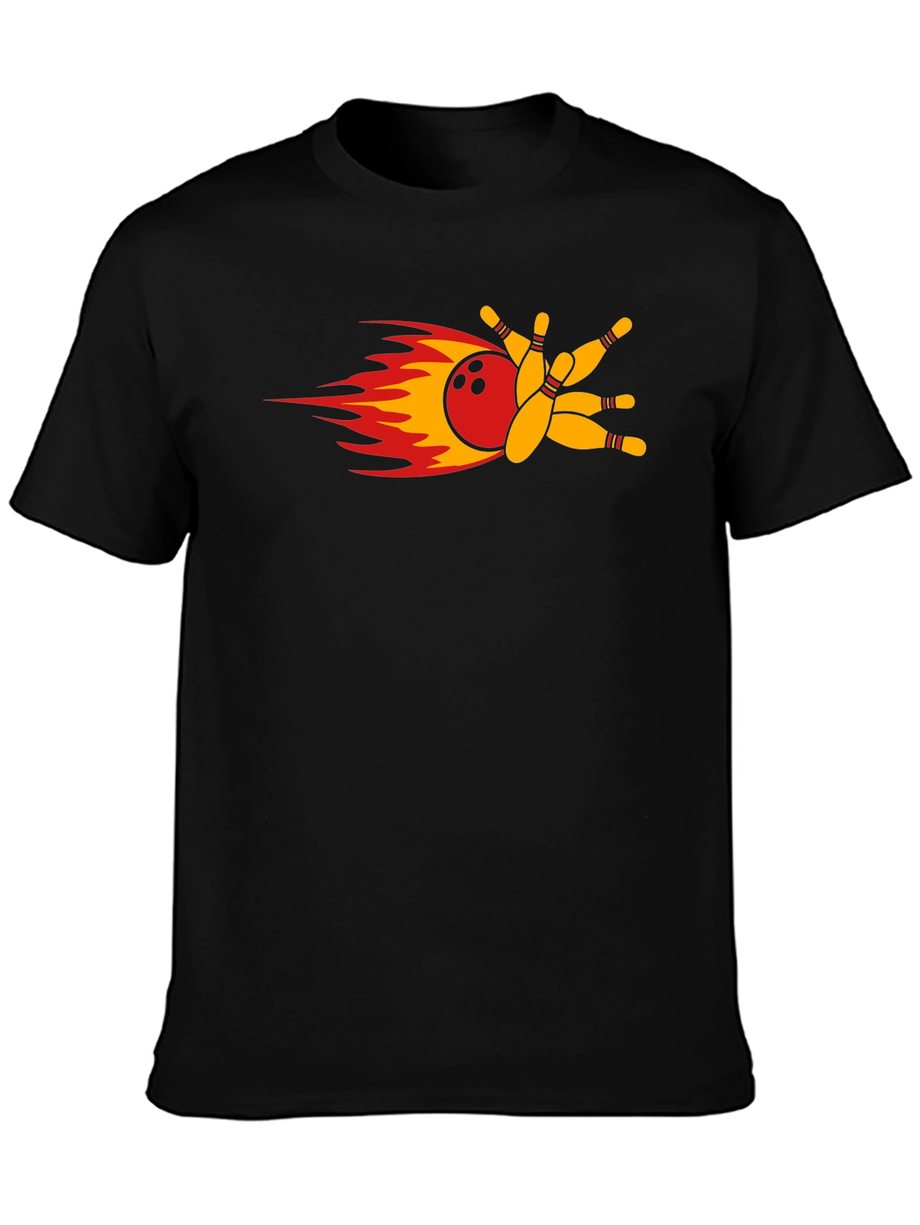 Flaming Bowling Strike T-Shirt