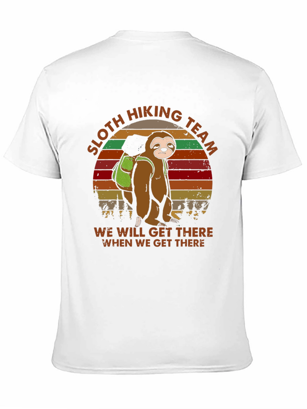 Sloth Hiking Team T-Shirt -  Mens Funny Graphic Tee