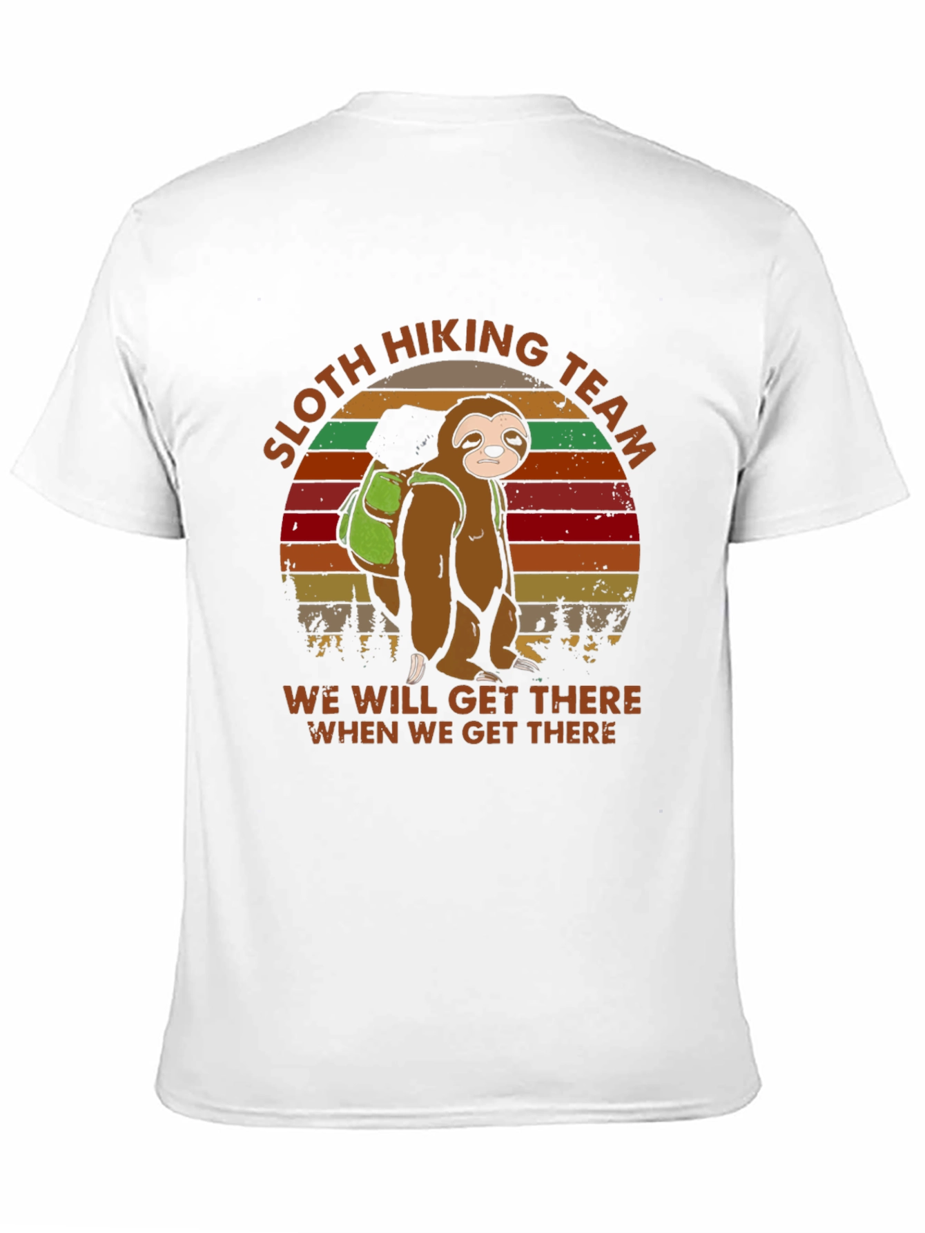 Sloth Hiking Team T-Shirt -  Mens Funny Graphic Tee