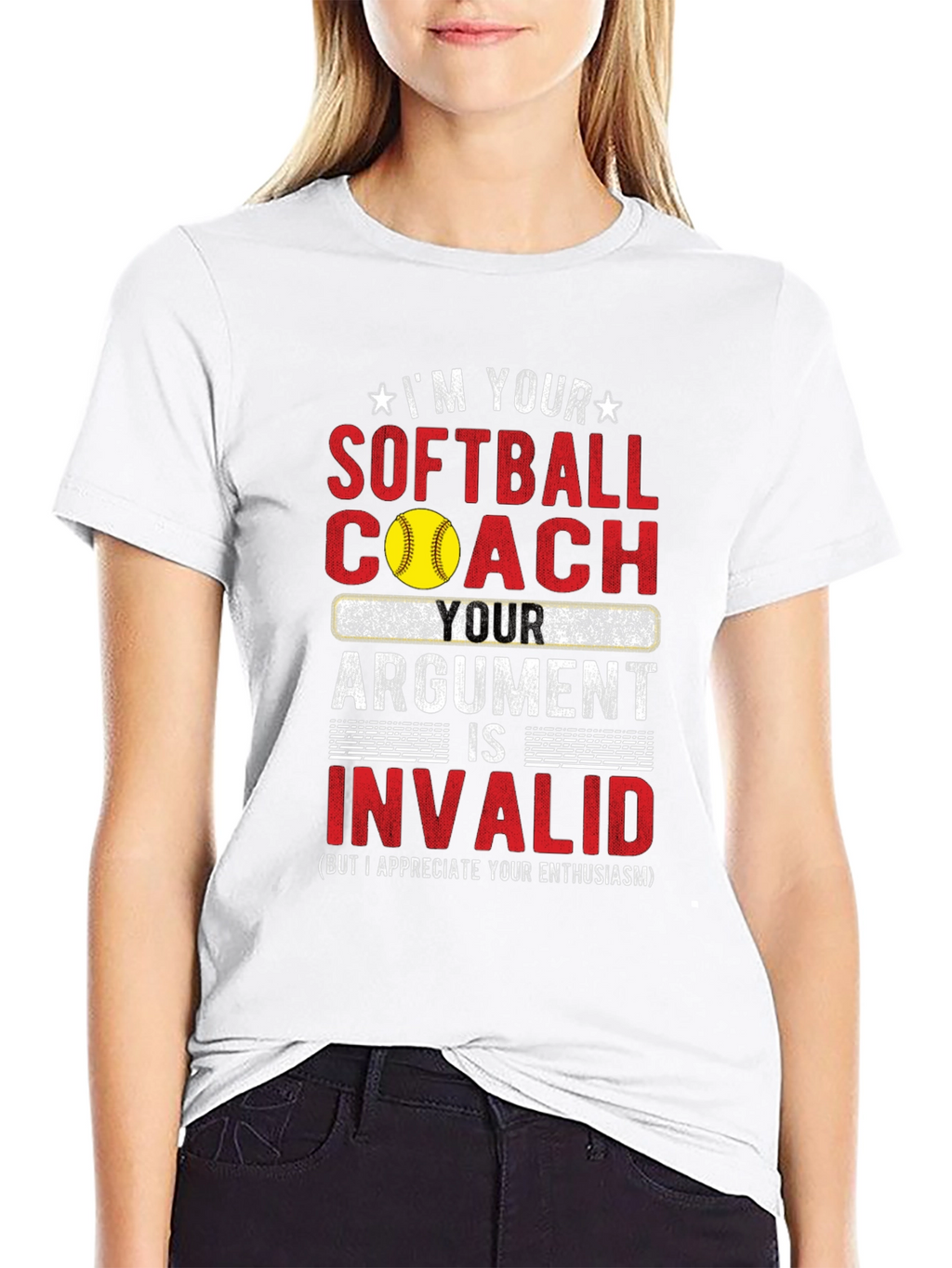Softball Coach T-Shirt - Argument Invalid Funny Tee