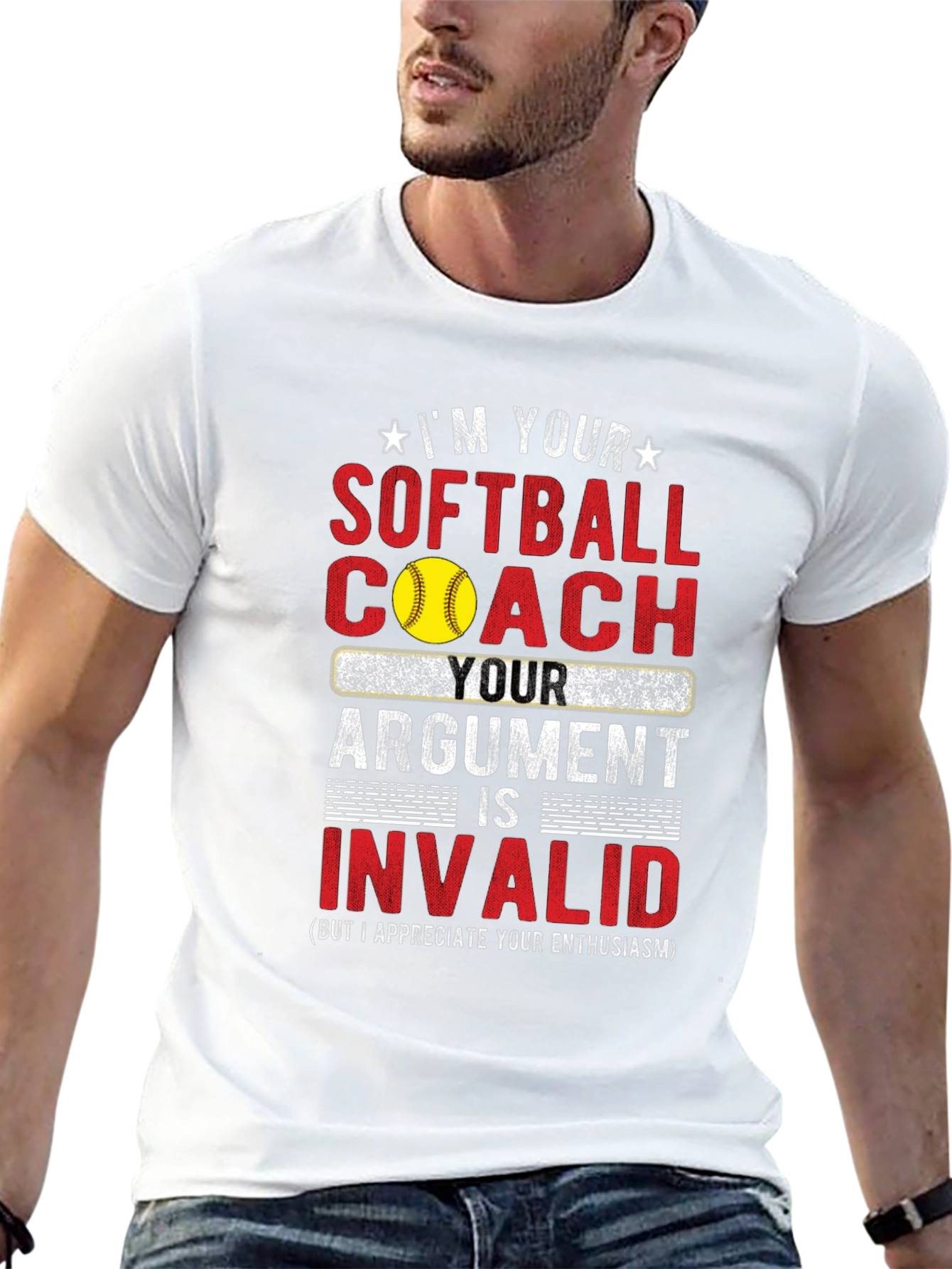 Softball Coach T-Shirt - Argument Invalid Funny Tee