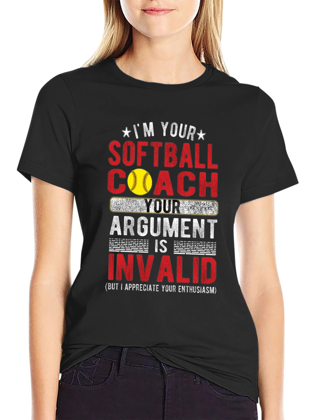 Softball Coach T-Shirt - Argument Invalid Funny Tee