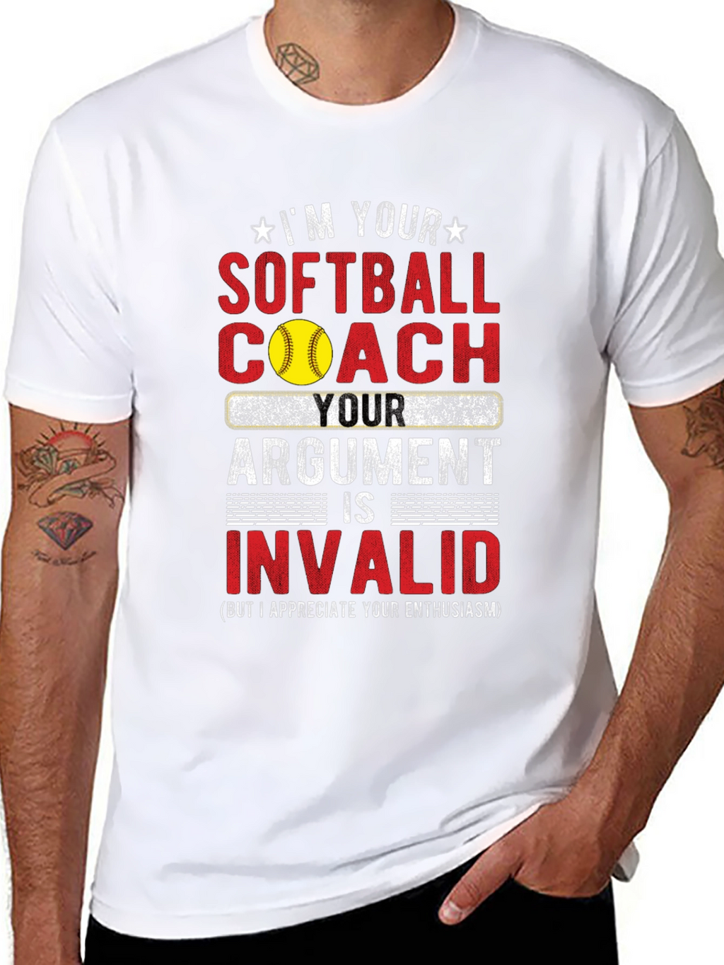 Softball Coach T-Shirt - Argument Invalid Funny Tee