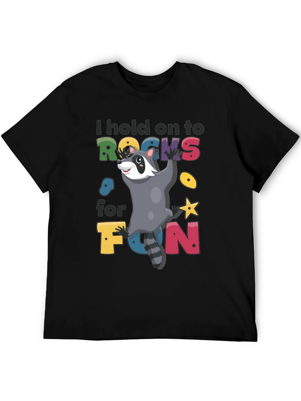 Climbing Raccoon Graphic T-Shirt