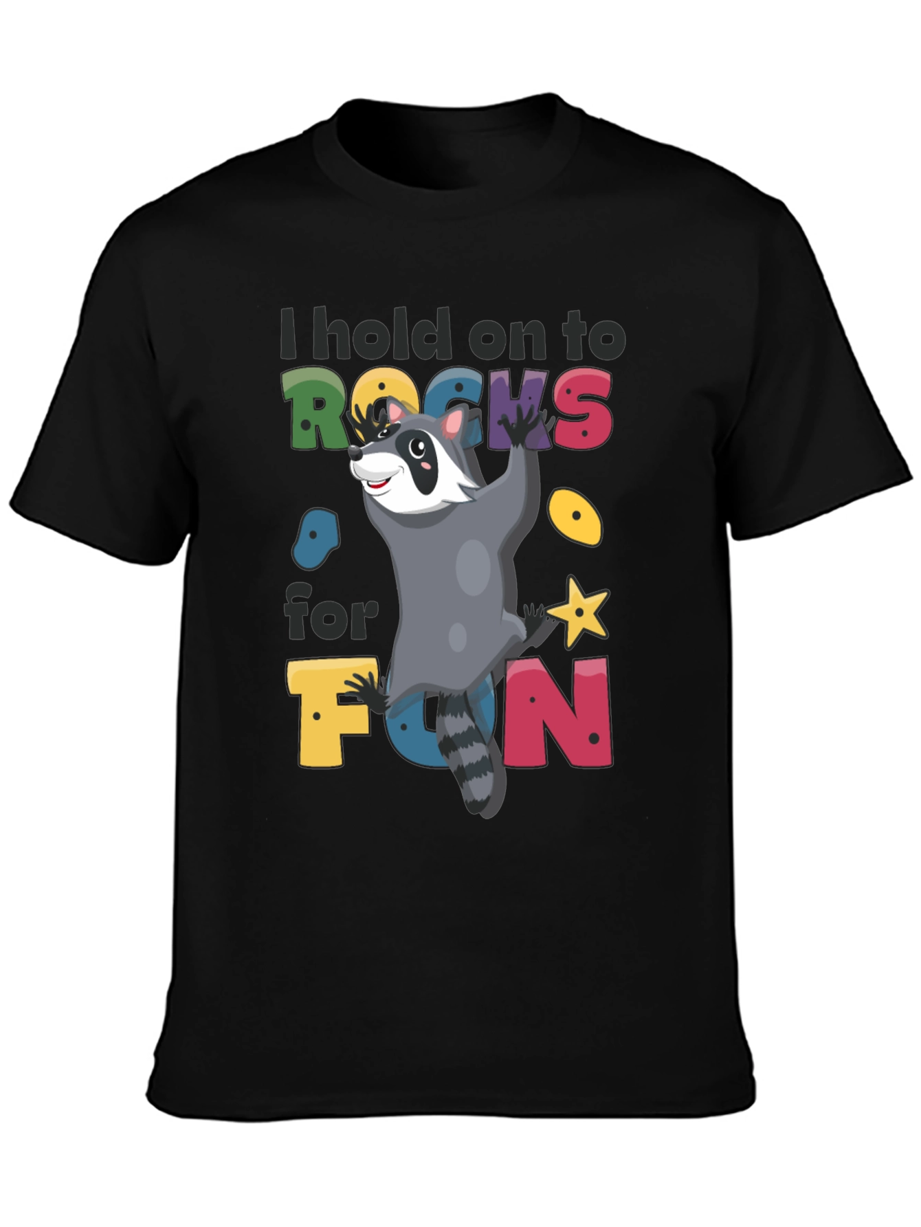 Climbing Raccoon Graphic T-Shirt
