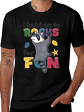 Climbing Raccoon Graphic T-Shirt