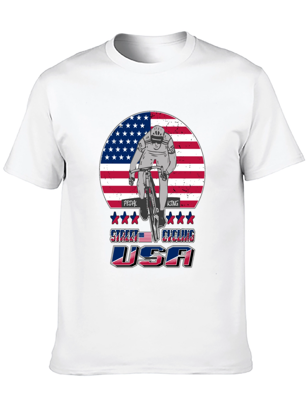 Patriotic Cycling T-Shirt - Pedal King USA