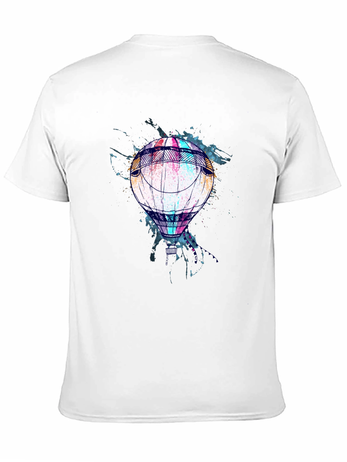 Balloon Graphic Print Mens Black T-Shirt