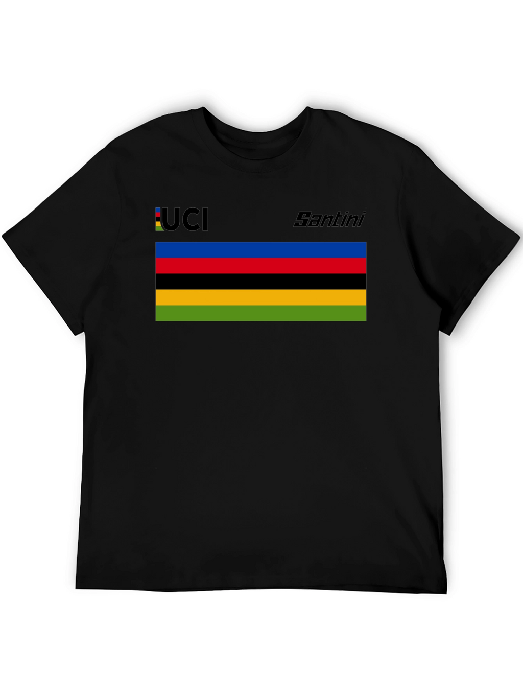 UCI Santini Black T-Shirt - Cycling Fan Apparel