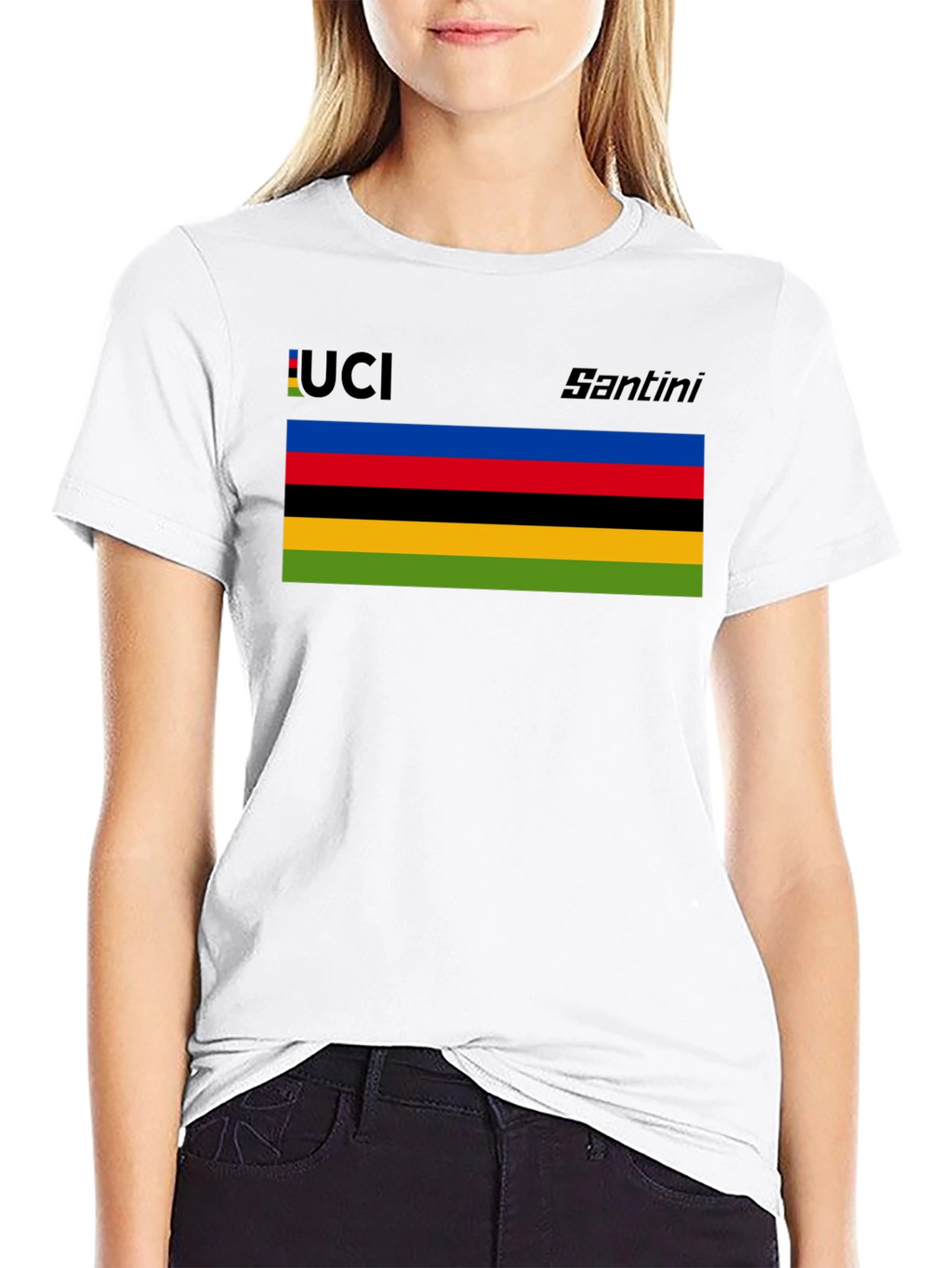 UCI Santini Black T-Shirt - Cycling Fan Apparel