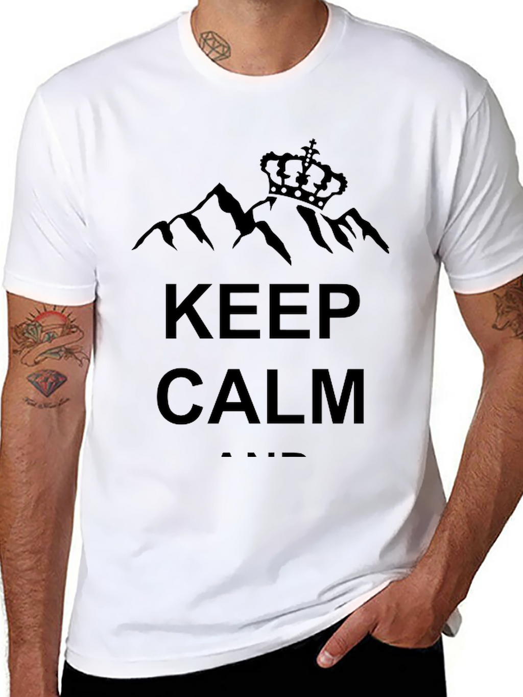 Keep Calm Black Graphic Tee
