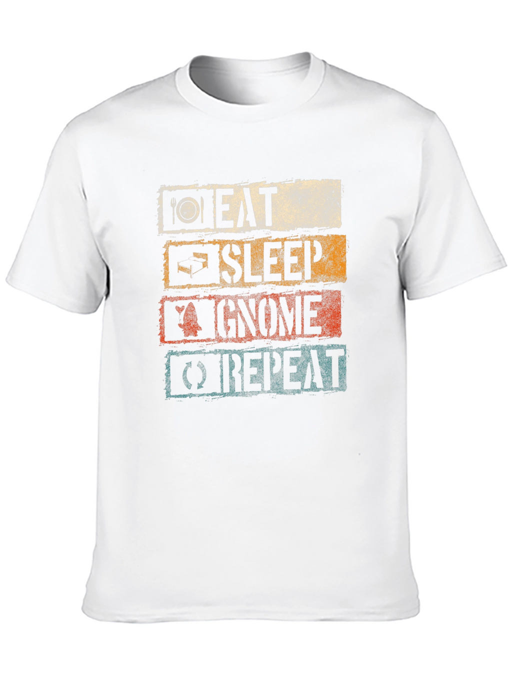 Eat Sleep Gnome Repeat Graphic Tee
