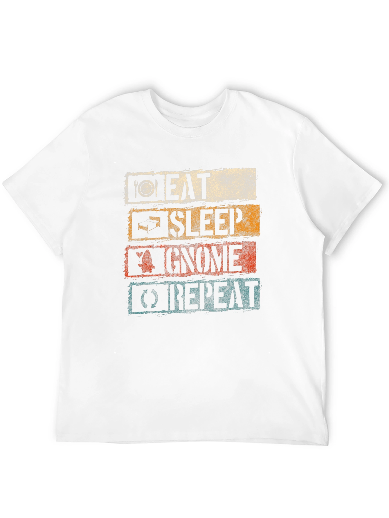 Eat Sleep Gnome Repeat Graphic Tee