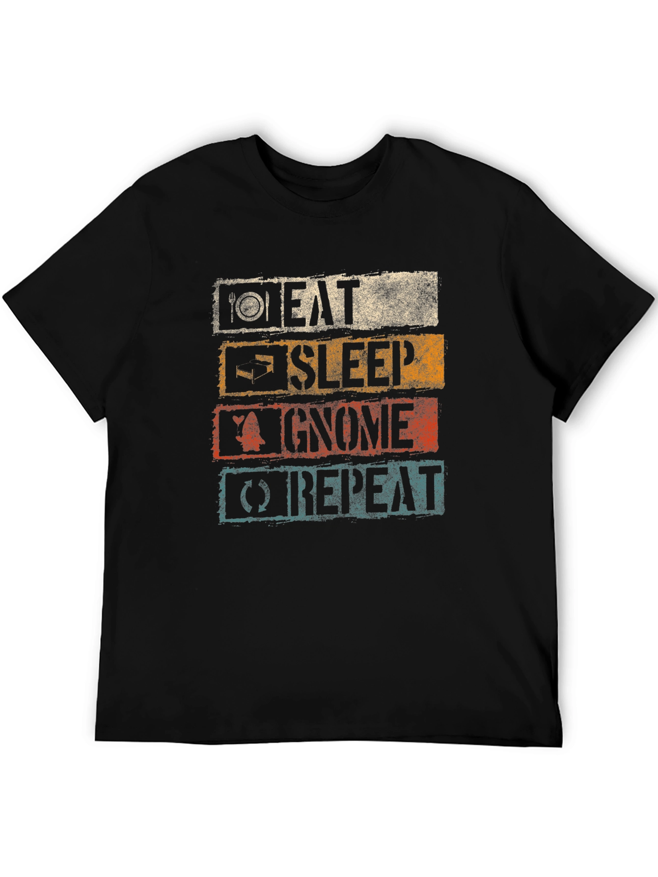 Eat Sleep Gnome Repeat Graphic Tee