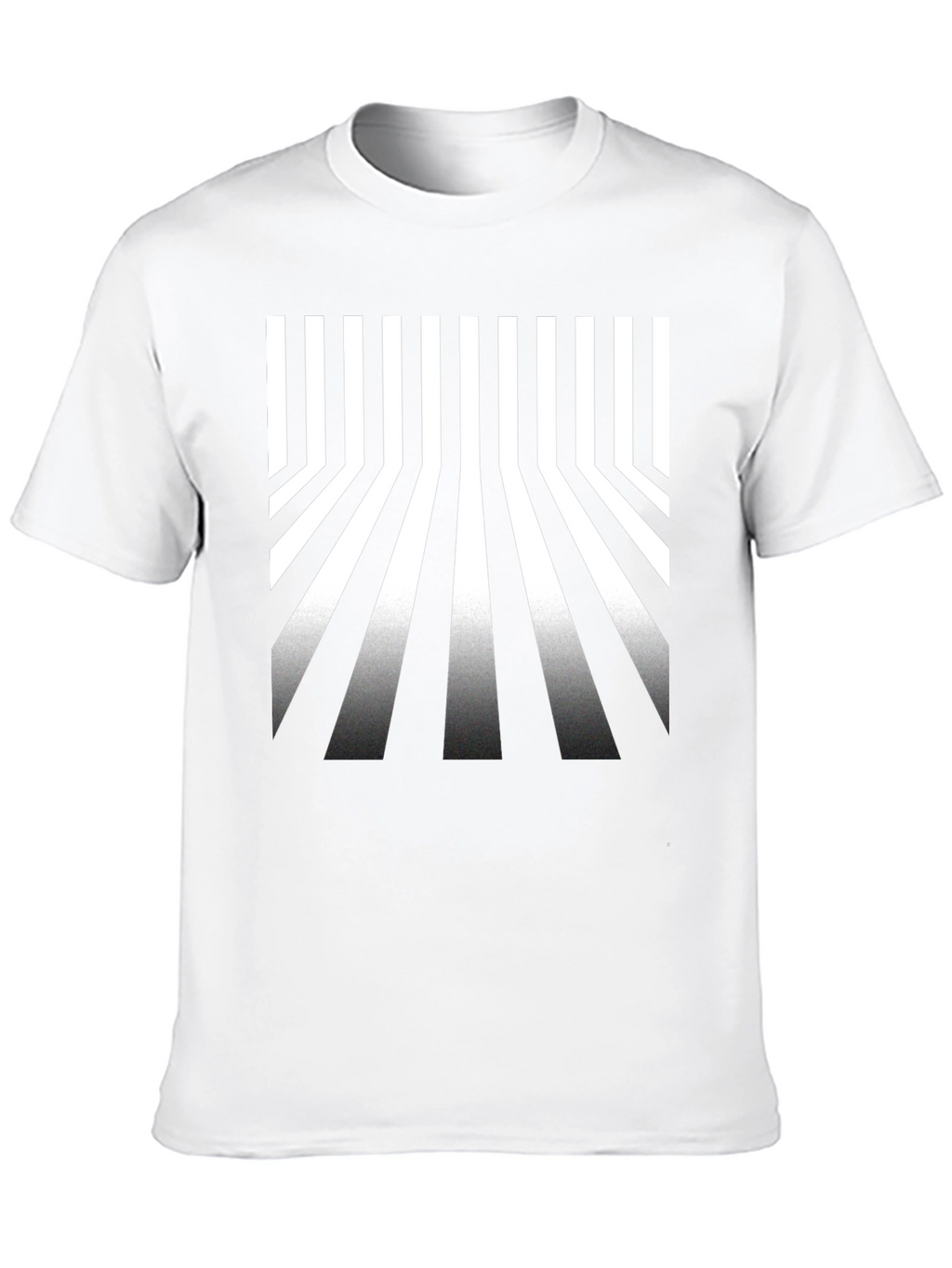Optical Illusion Stripe Tee - Modern Graphic T-Shirt