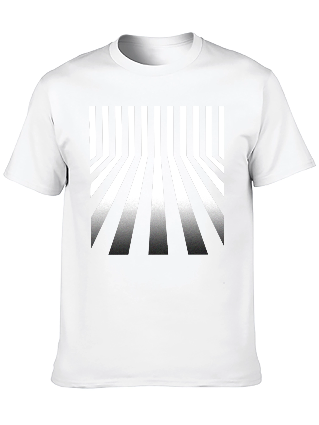 Optical Illusion Stripe Tee - Modern Graphic T-Shirt