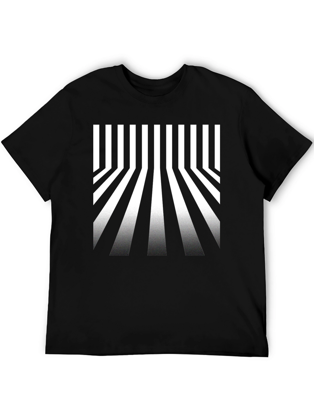 Optical Illusion Stripe Tee - Modern Graphic T-Shirt