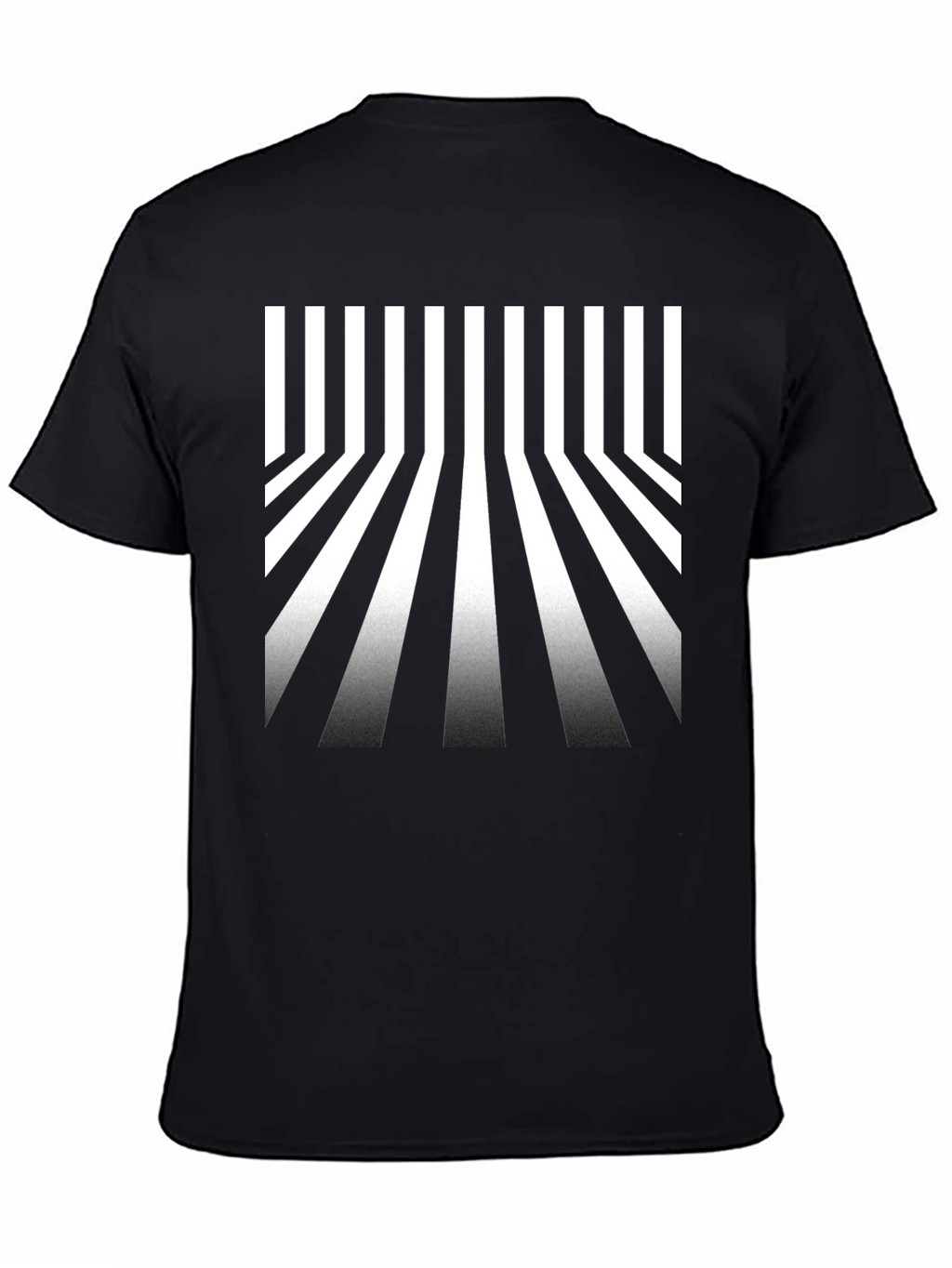 Optical Illusion Stripe Tee - Modern Graphic T-Shirt