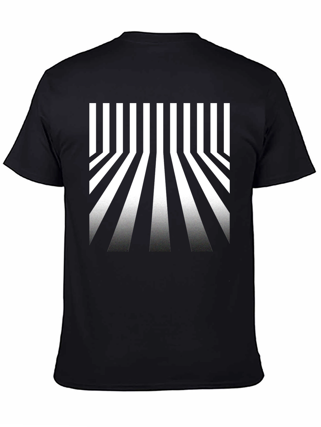 Optical Illusion Stripe Tee - Modern Graphic T-Shirt