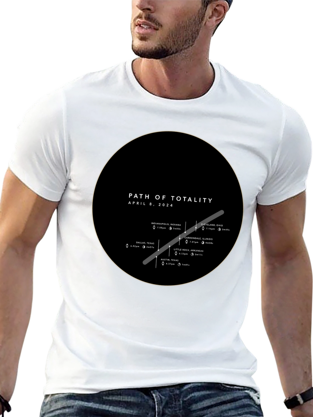 Path of Totality April 8 2024 Eclipse T-Shirt