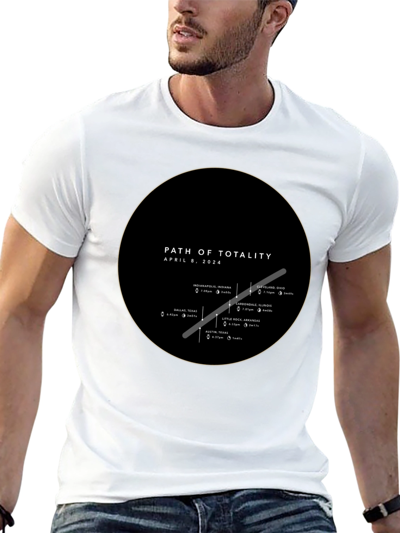 Path of Totality April 8 2024 Eclipse T-Shirt