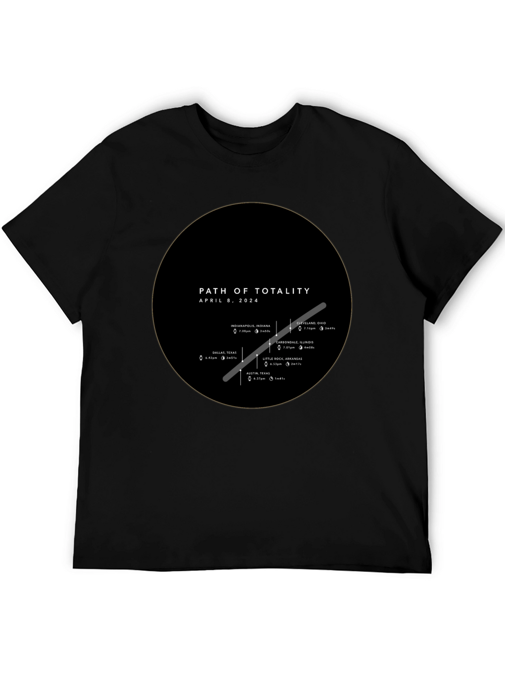 Path of Totality April 8 2024 Eclipse T-Shirt