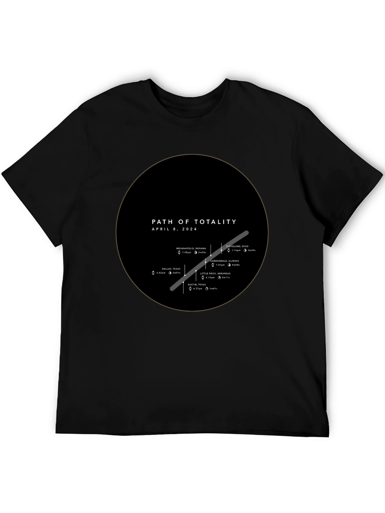 Path of Totality April 8 2024 Eclipse T-Shirt
