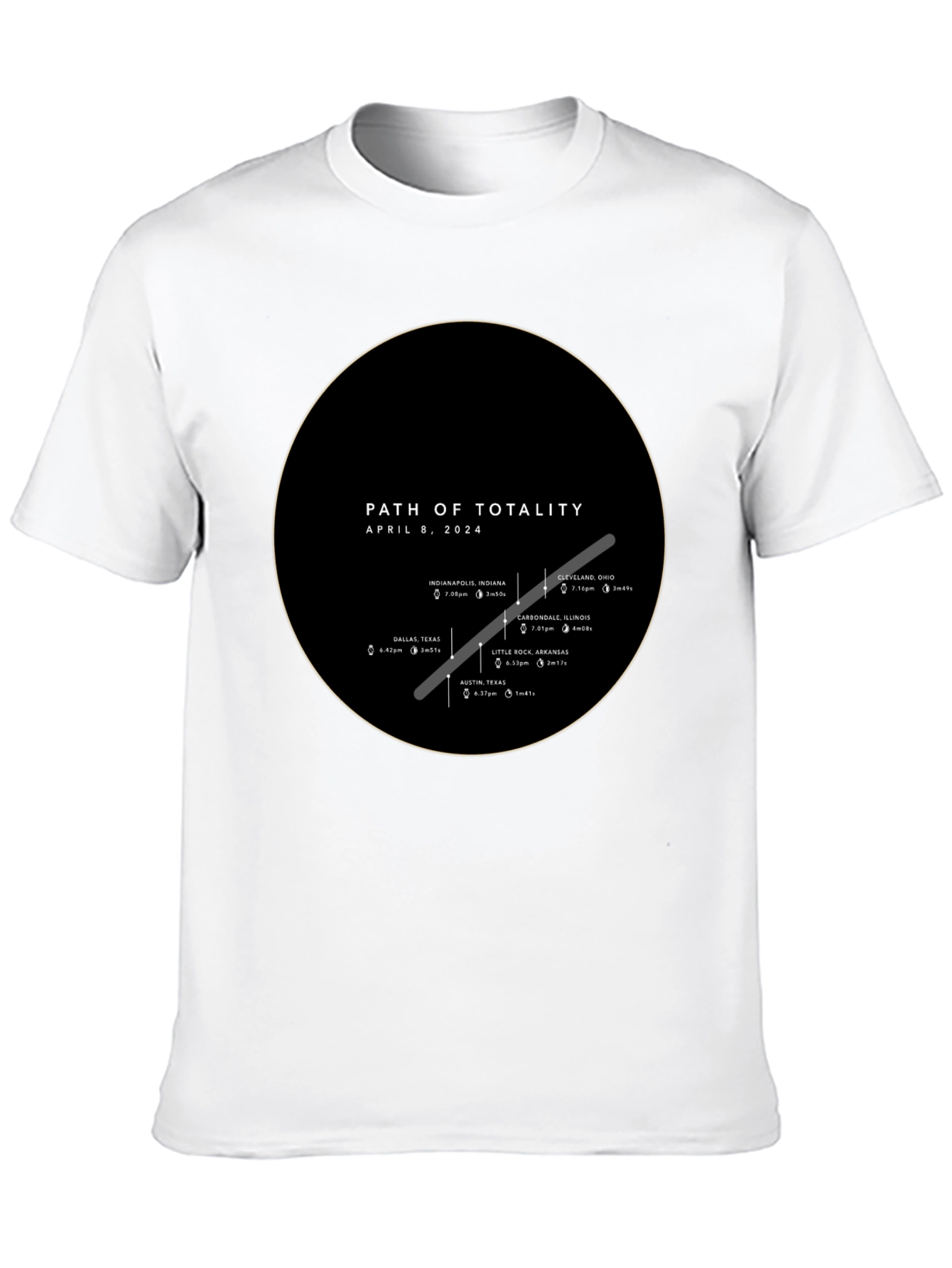 Path of Totality April 8 2024 Eclipse T-Shirt
