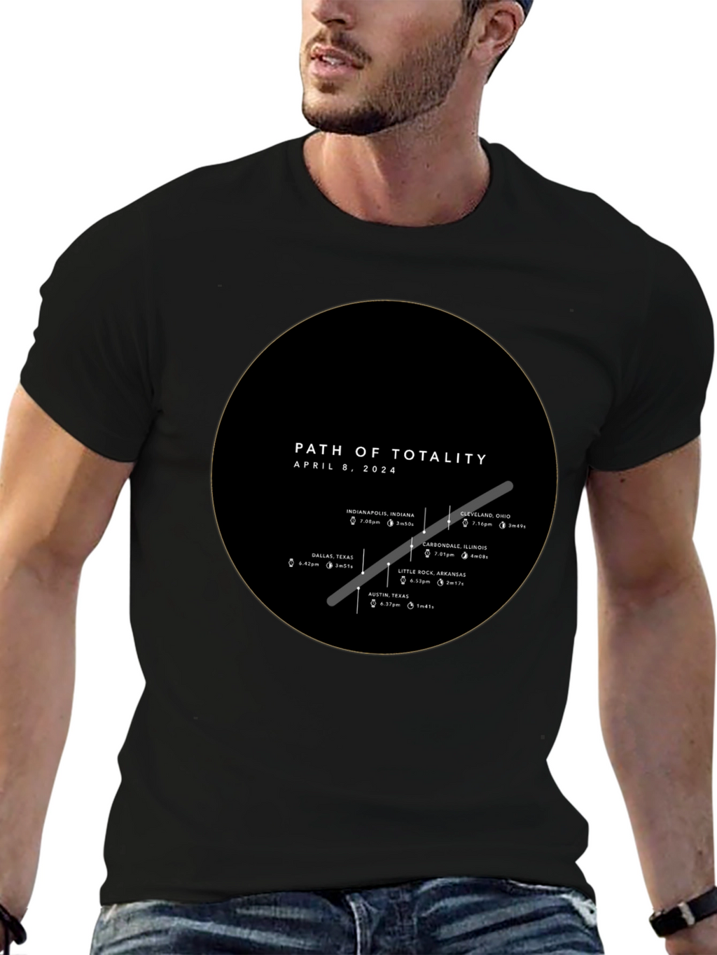 Path of Totality April 8 2024 Eclipse T-Shirt