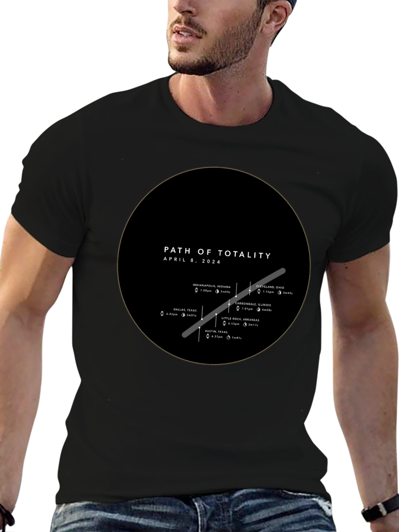 Path of Totality April 8 2024 Eclipse T-Shirt