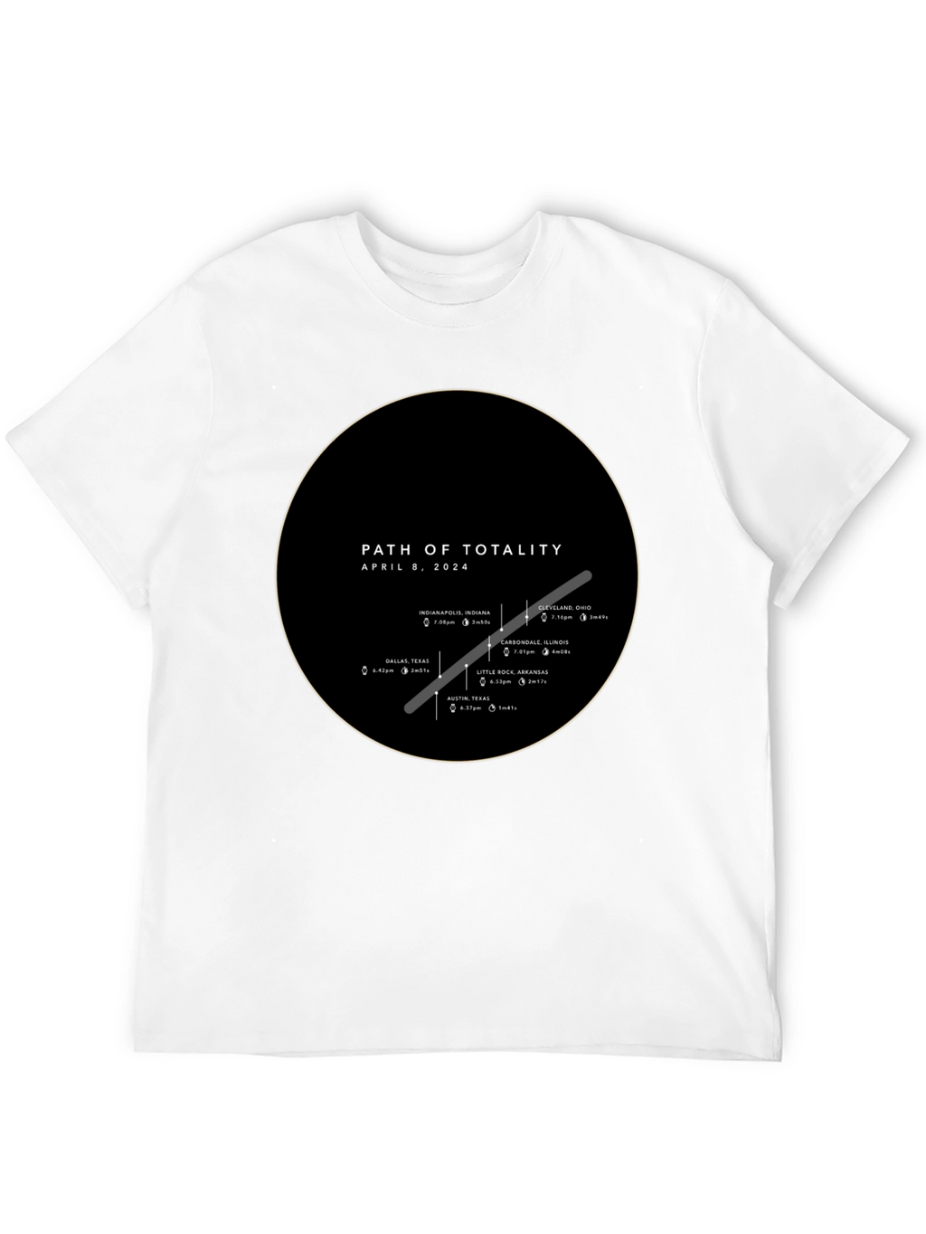 Path of Totality April 8 2024 Eclipse T-Shirt