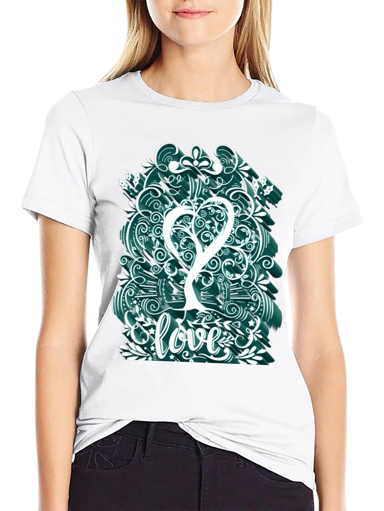 Love Tree Graphic Tee - Artistic Mens T-Shirt