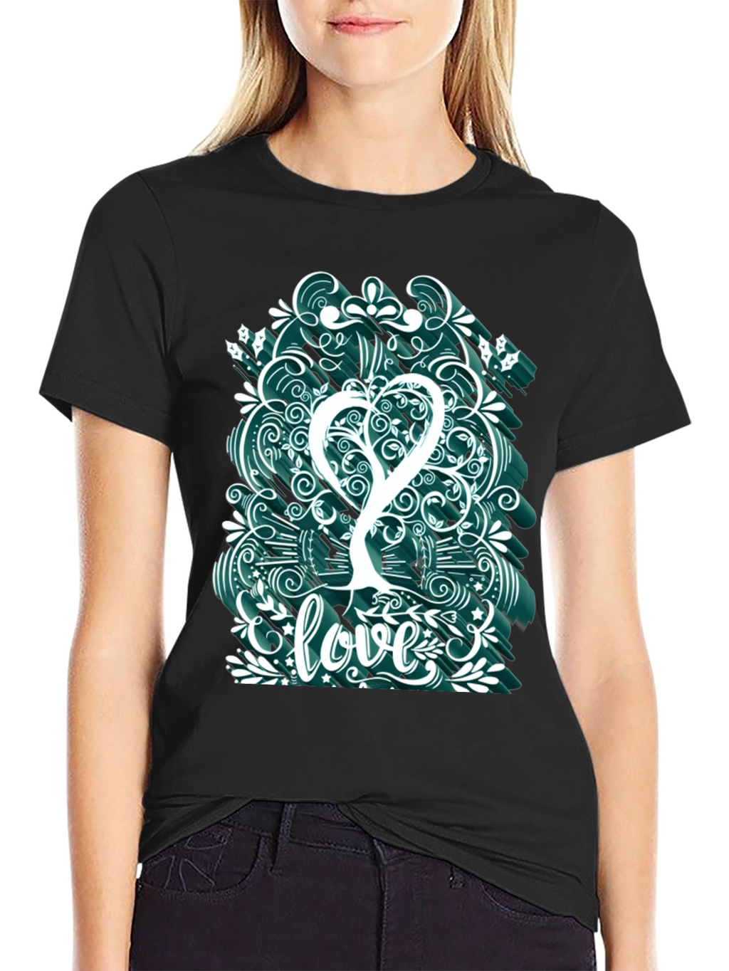 Love Tree Graphic Tee - Artistic Mens T-Shirt