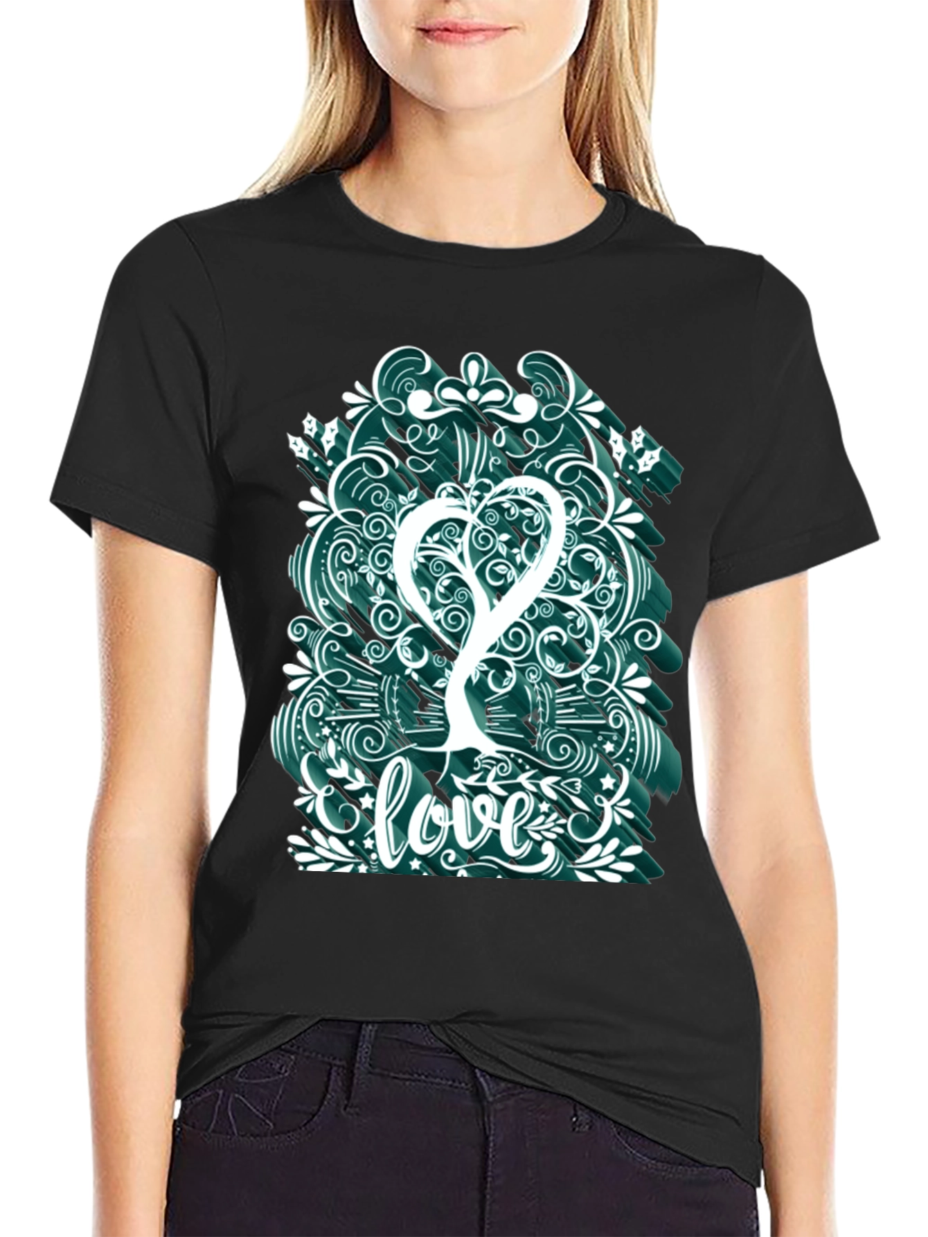 Love Tree Graphic Tee - Artistic Mens T-Shirt