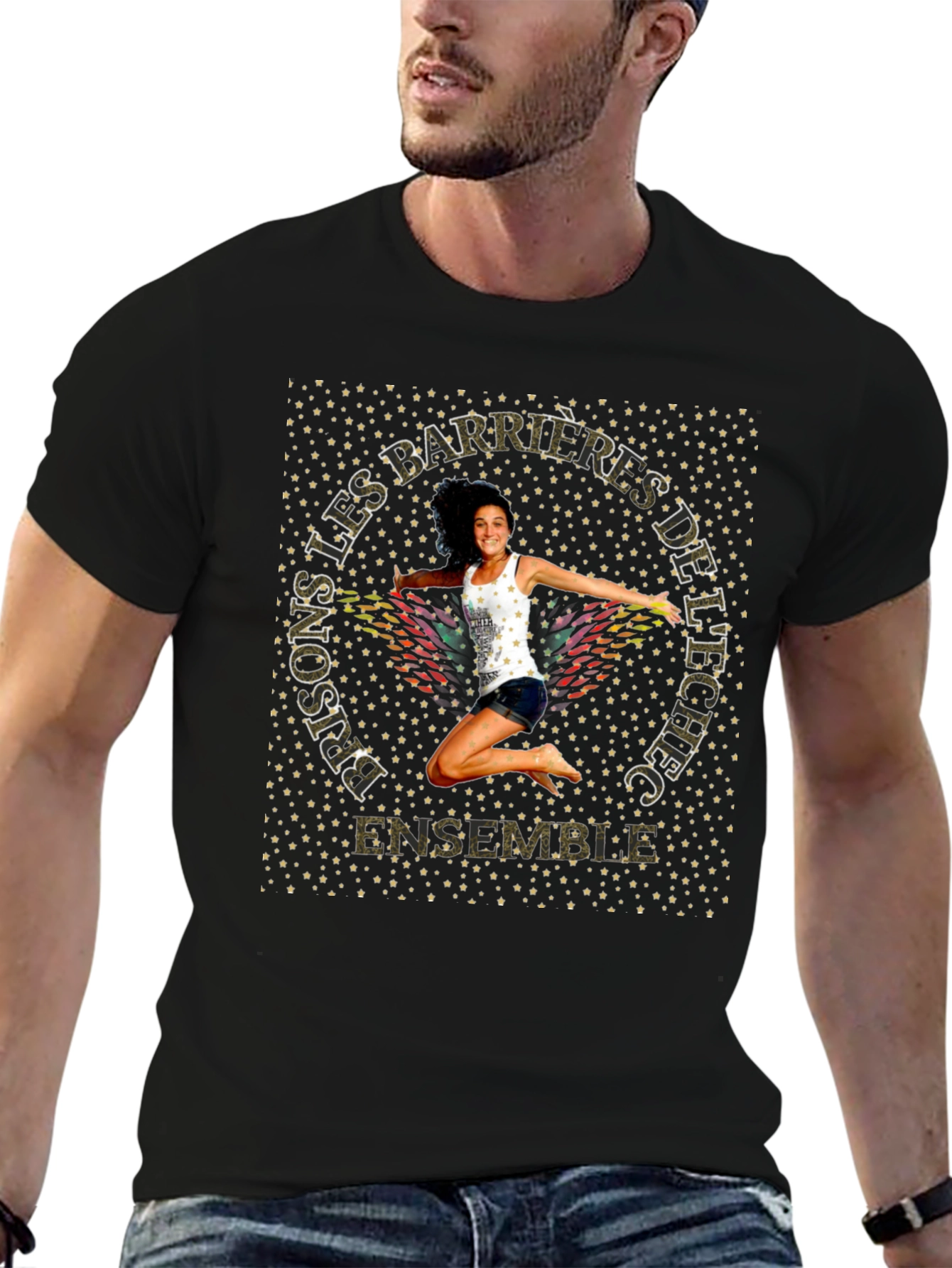 Motivational Graphic T-Shirt - Prisons Les Barrieres