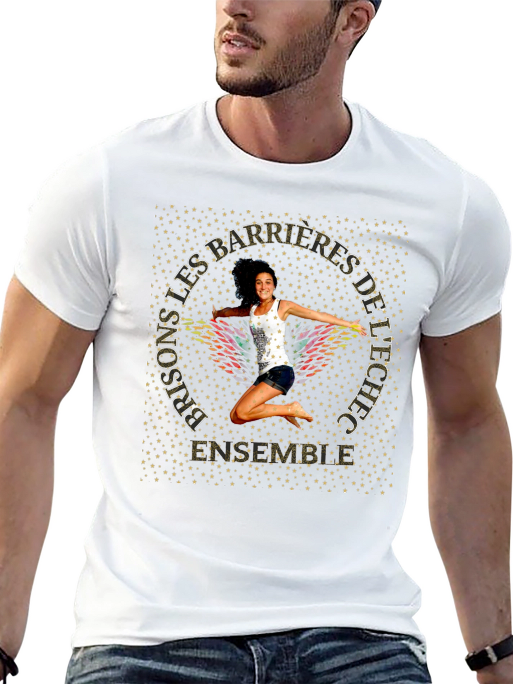 Motivational Graphic T-Shirt - Prisons Les Barrieres