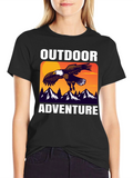 Outdoor Adventure Eagle Graphic T-Shirt