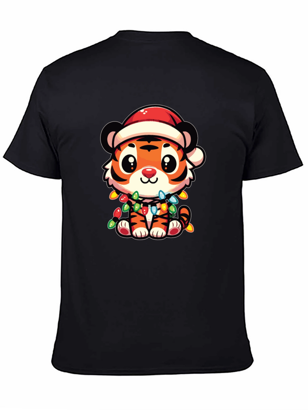 Cute Christmas Tiger Graphic Tee