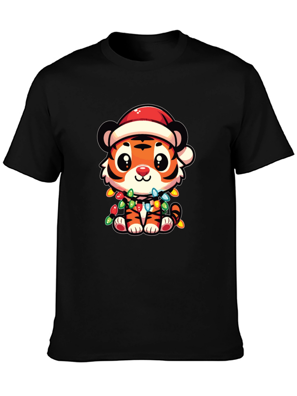Cute Christmas Tiger Graphic Tee