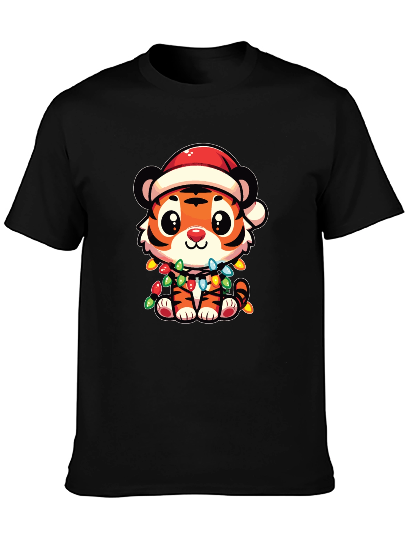 Cute Christmas Tiger Graphic Tee