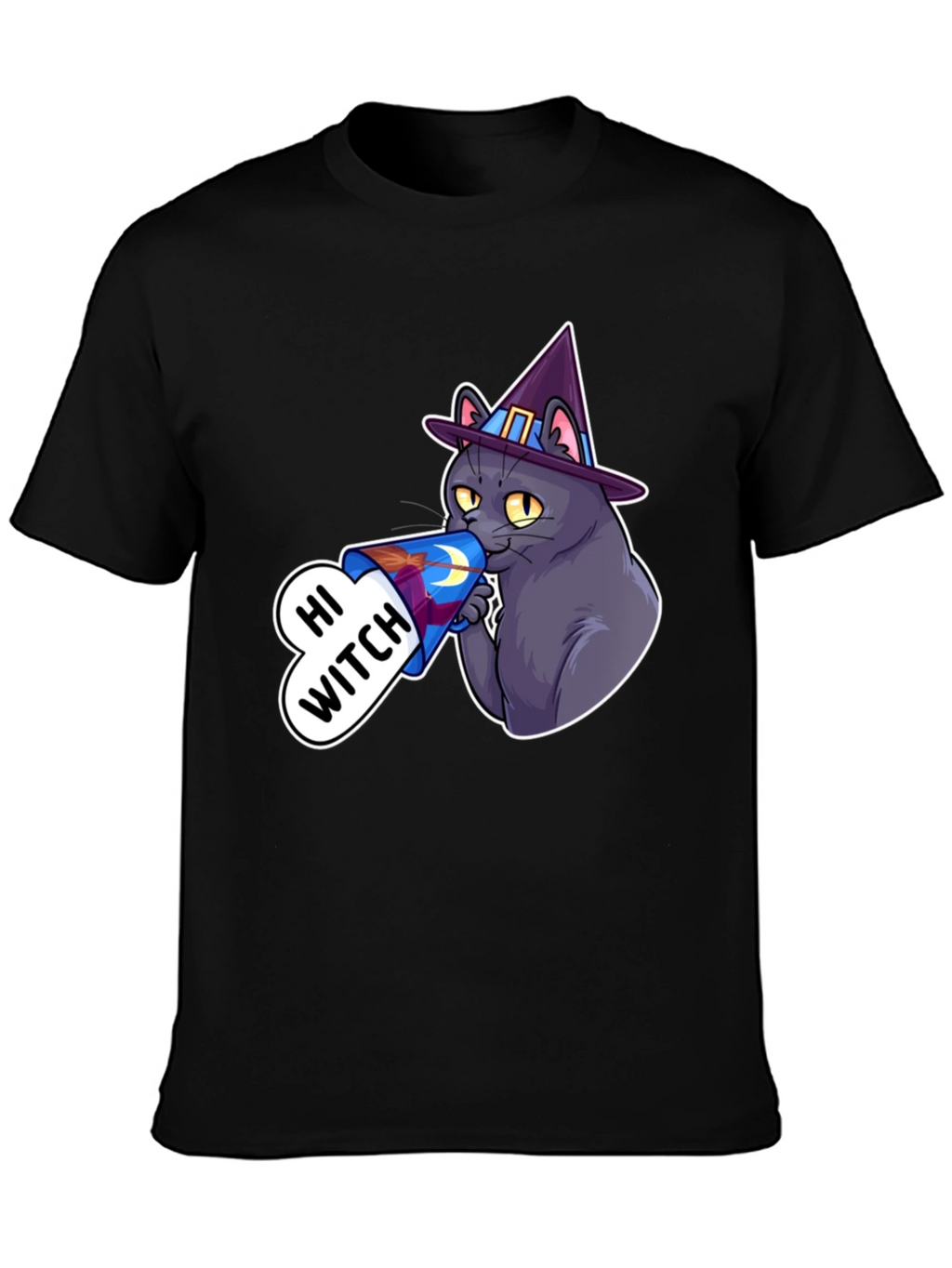 Hi Witch Cat T-Shirt - Halloween Apparel
