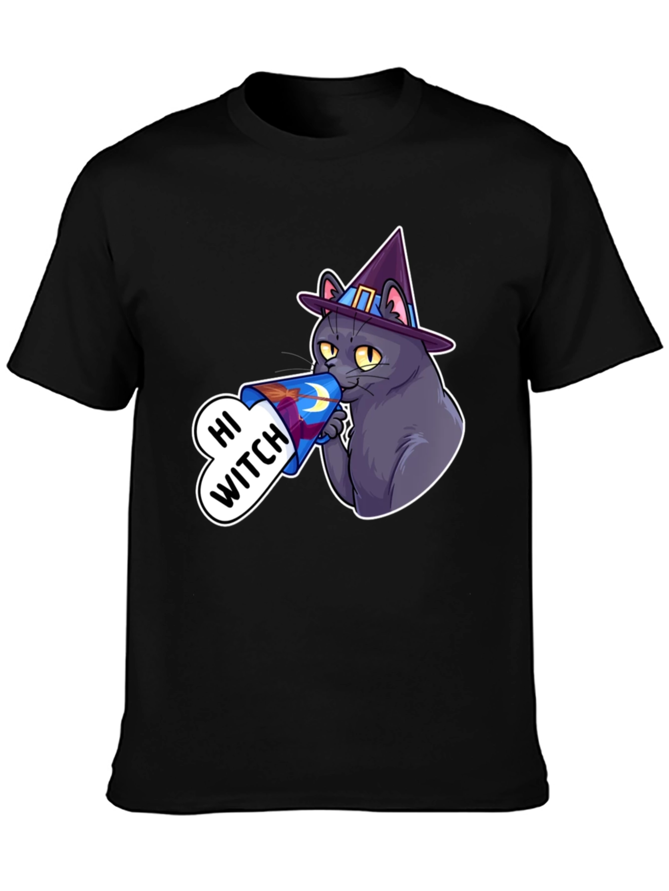 Hi Witch Cat T-Shirt - Halloween Apparel